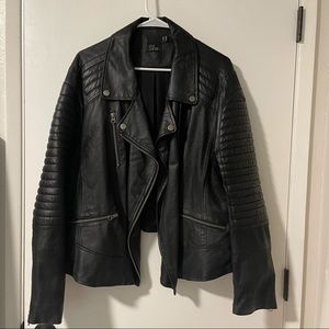 ASOS Curve leather moto jacket